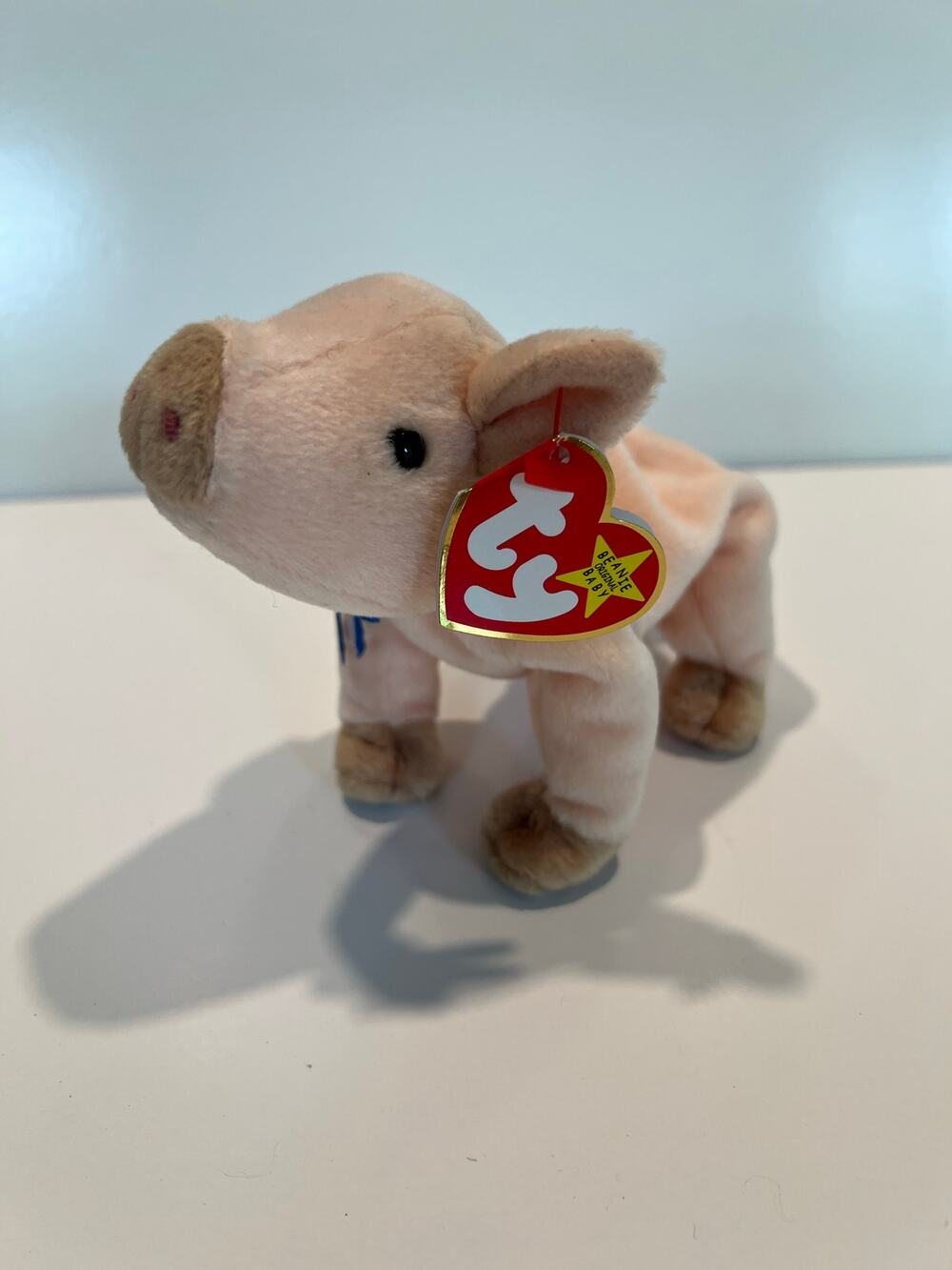 Ty Beanie Baby 1999 Knuckle the Pig Beanbag Plush Toy P.E. Pellets JL